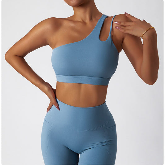 One Shoulder Yoga Bra