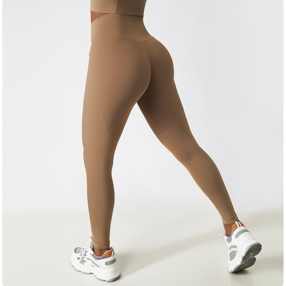 Seamless Sports Leggings With Side Pockets