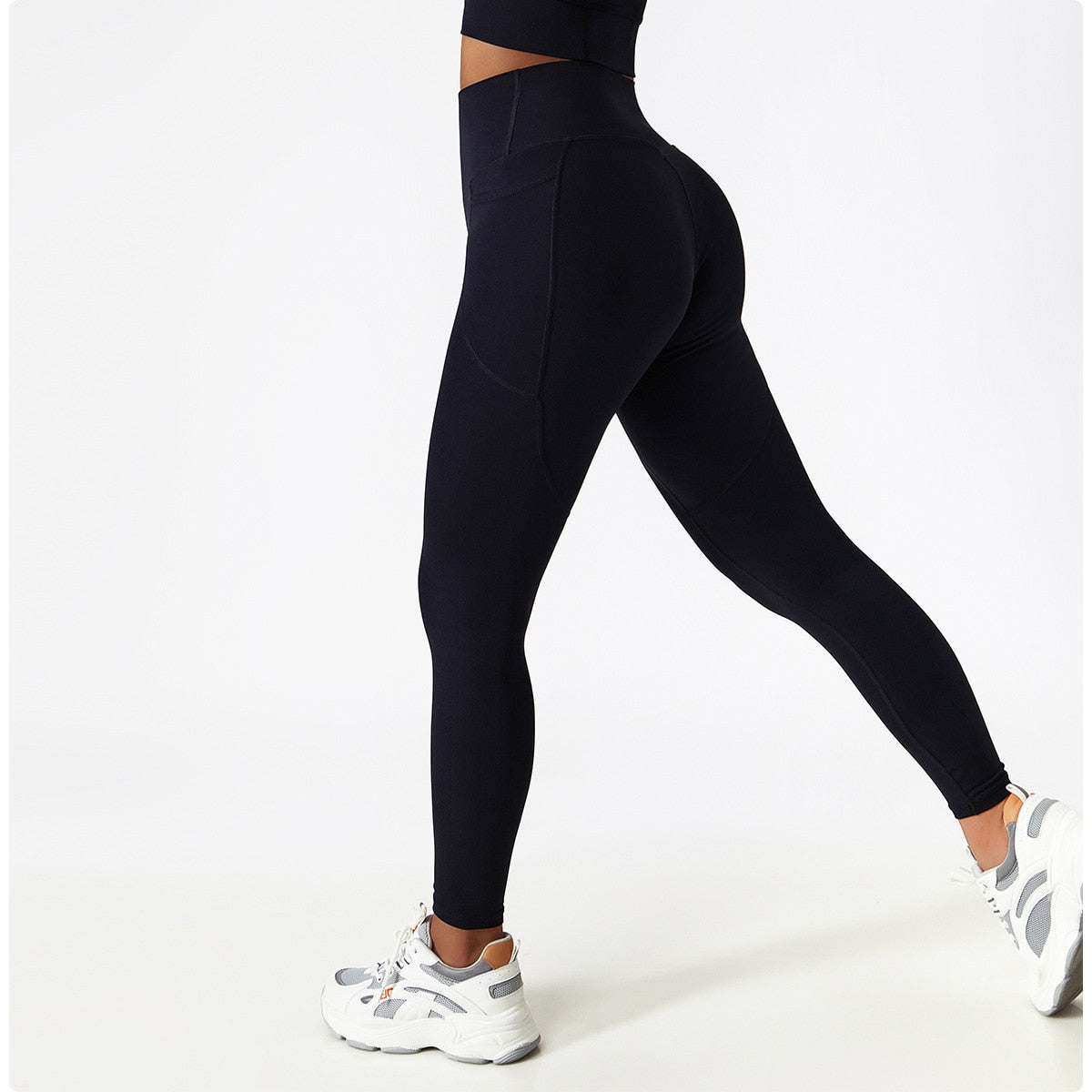 Seamless Sports Leggings With Side Pockets